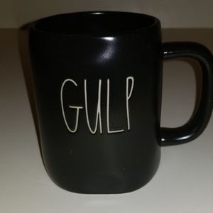Brand new Rae Dunn matte black "GULP" coffee mug